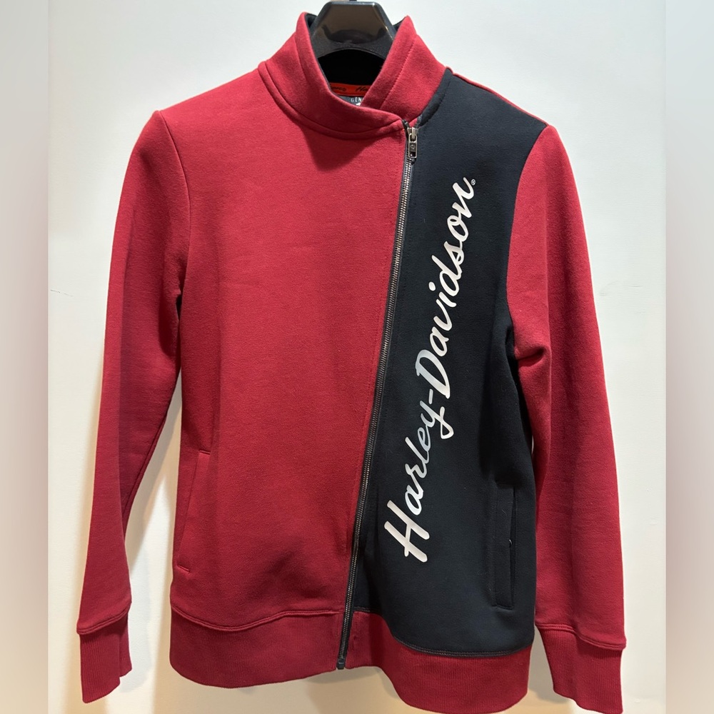 Harley-Davidson Red and Black Zip-Up Jacket